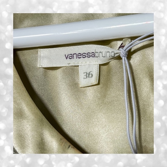 Vintage Vanessa Bruno Dress ⚡️ Size 4 ⚡️ Metallic Gold Mini Dress ⚡️ Cocktail - Picture 3 of 4